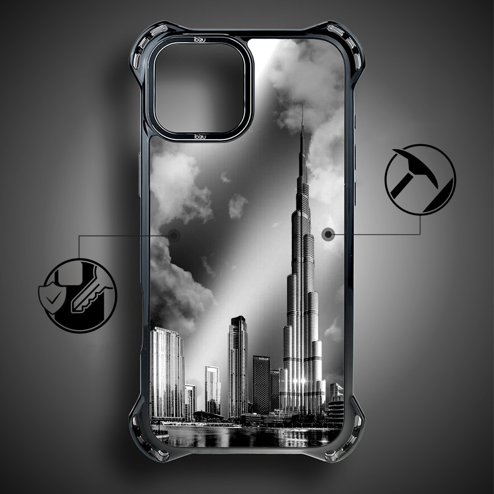 Etui do iPhone 15, Ibizu DropGuard Ultra z MagSafe, Noir City, Burj Khalifa