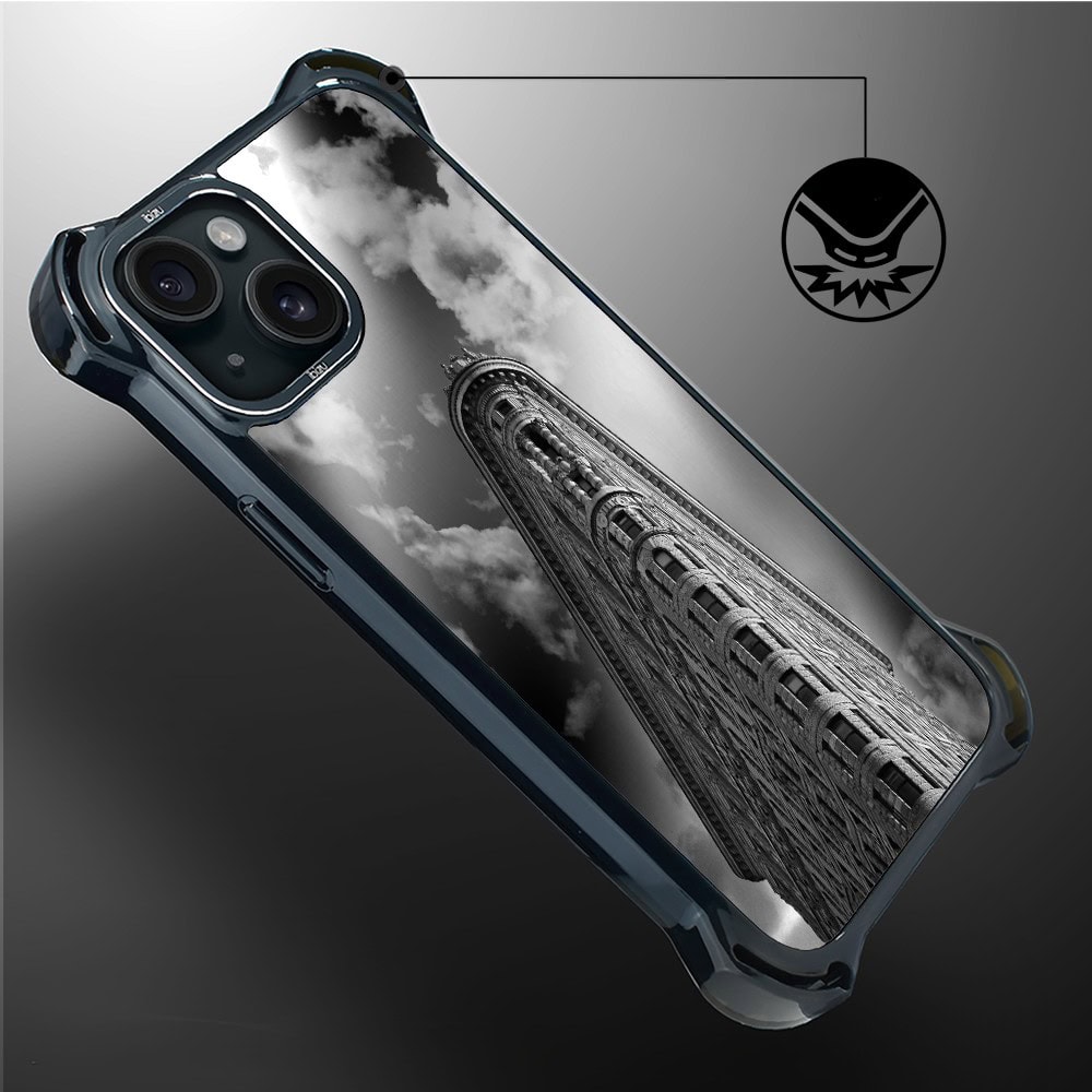 Etui do iPhone 15, Ibizu DropGuard Ultra z MagSafe, Noir City, Flatiron