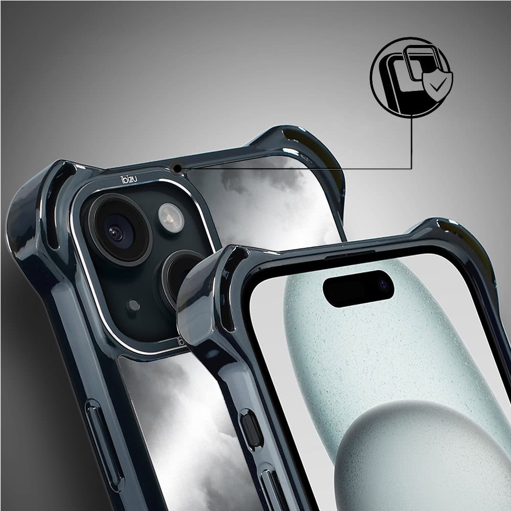 Etui do iPhone 15, Ibizu DropGuard Ultra z MagSafe, Noir City, Wieża Eiffla