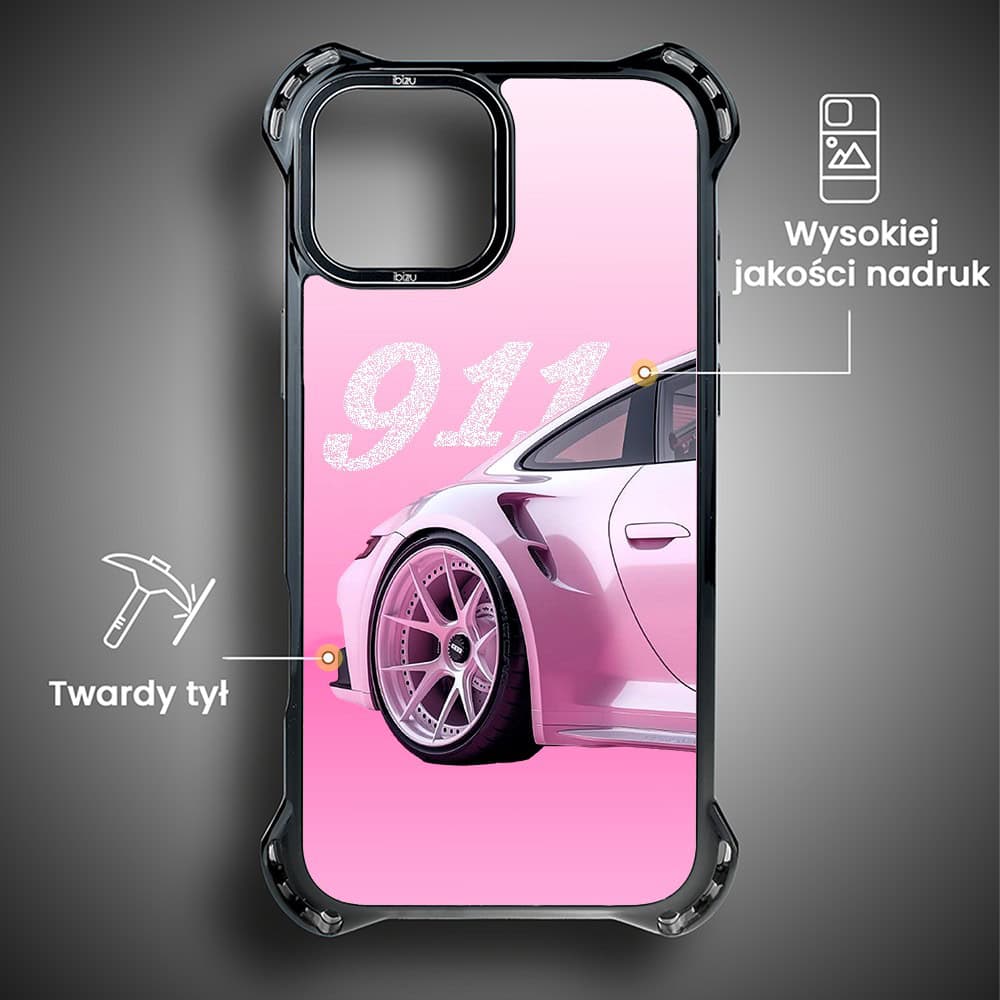 Etui do iPhone 15, Ibizu DropGuard Ultra z MagSafe, TechDrive, 911 różowe