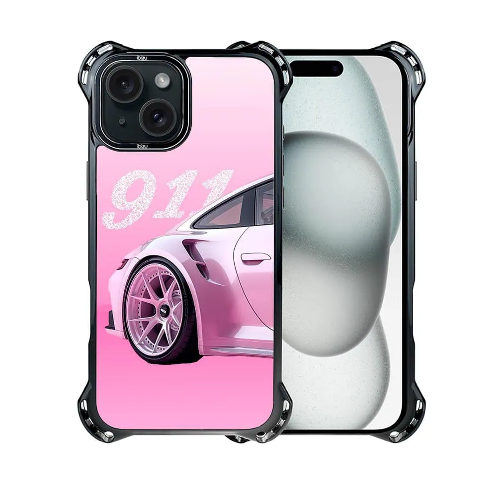 Etui do iPhone 15, Ibizu DropGuard Ultra z MagSafe, TechDrive, 911 różowe