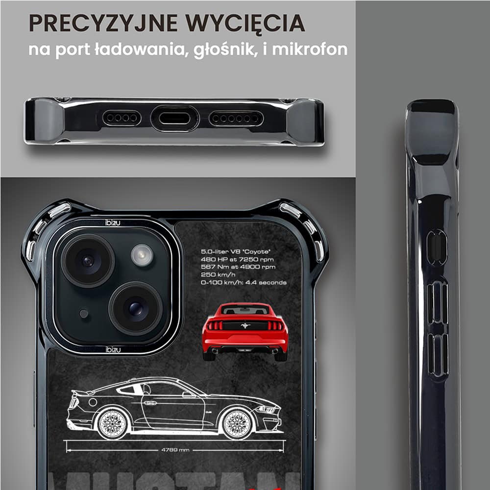 Etui do iPhone 15 Plus, Ibizu DropGuard Ultra z MagSafe, TechDrive, GT V8 “Coyote”