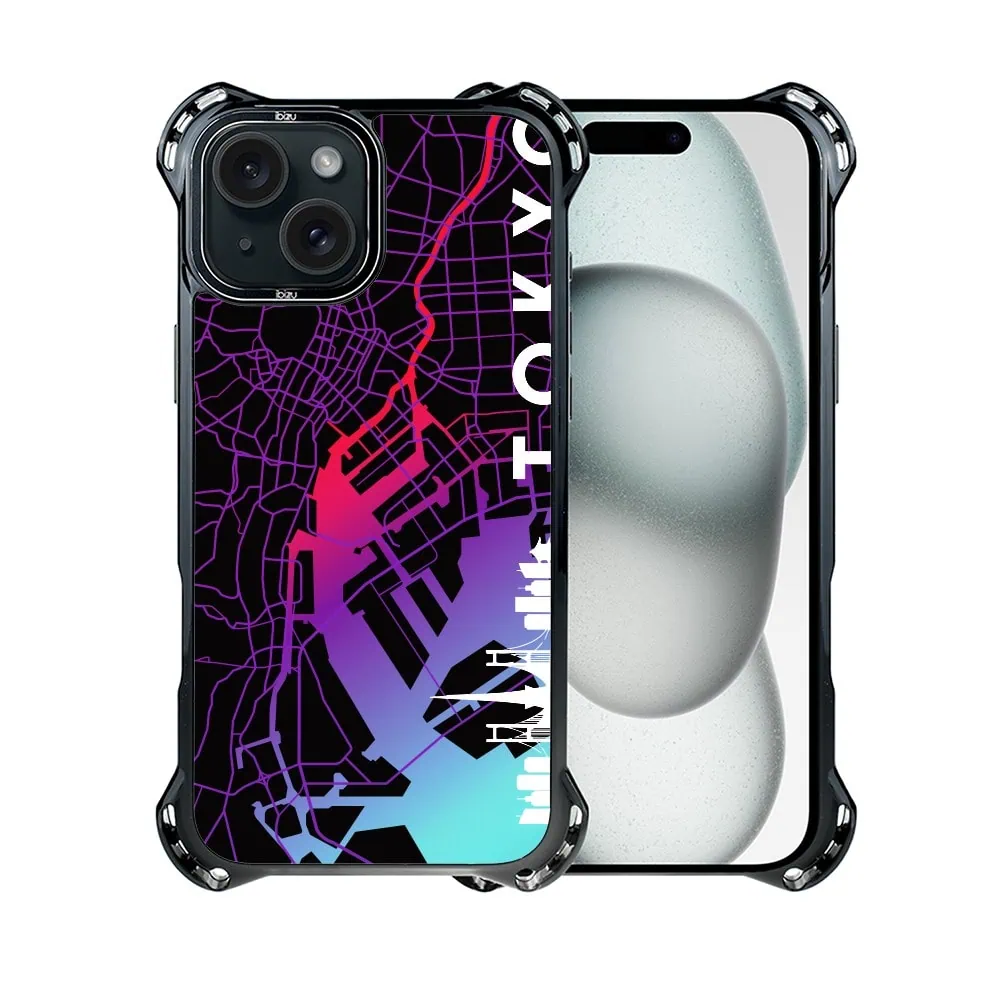 Etui do iPhone 15, Ibizu DropGuard Ultra z MagSafe, Mapy Świata, Tokyo