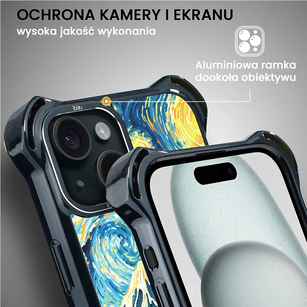 Etui do iPhone 15 Plus, Ibizu DropGuard Ultra z MagSafe, Van Gogh, gwieździsta noc