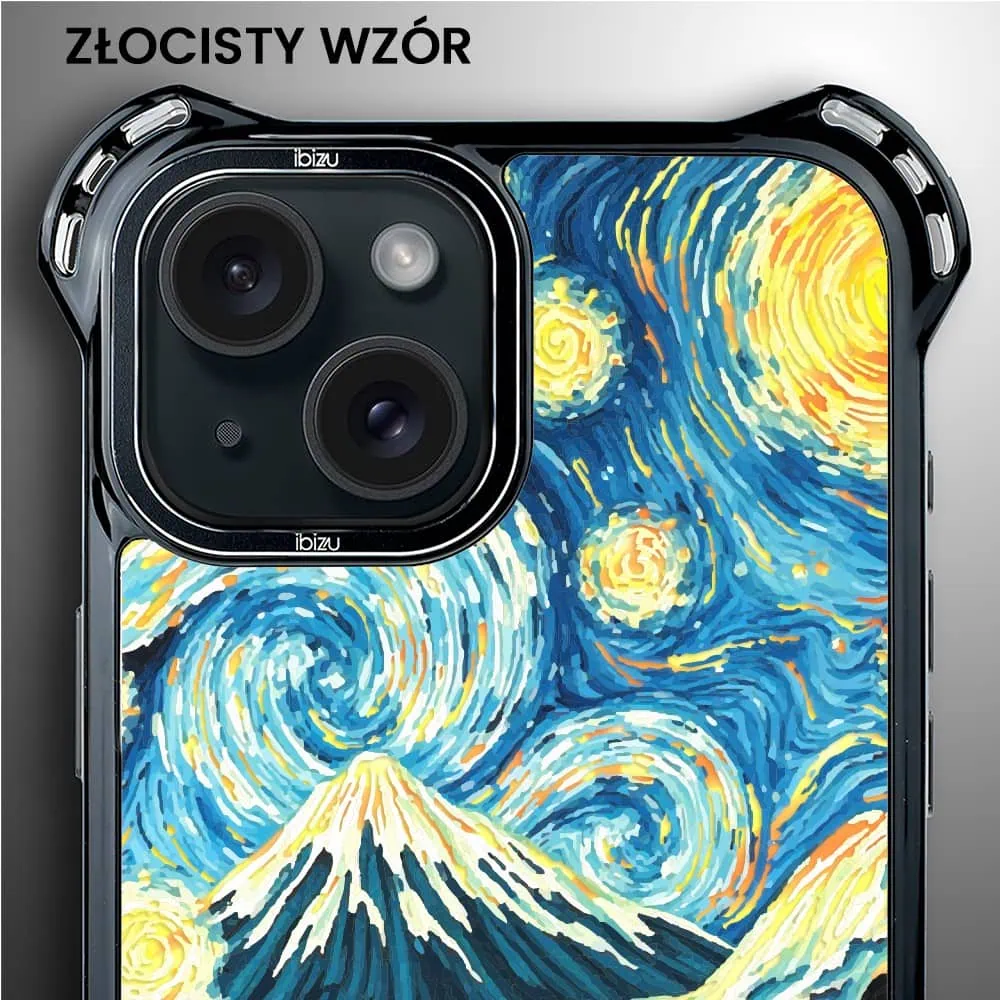 Etui do iPhone 15 Plus, Ibizu DropGuard Ultra z MagSafe, Van Gogh, gwieździsta noc