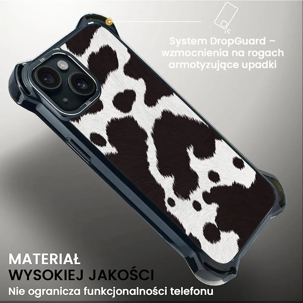 Etui do iPhone 15, Ibizu DropGuard Ultra z MagSafe, Zew Natury, Polska krowa