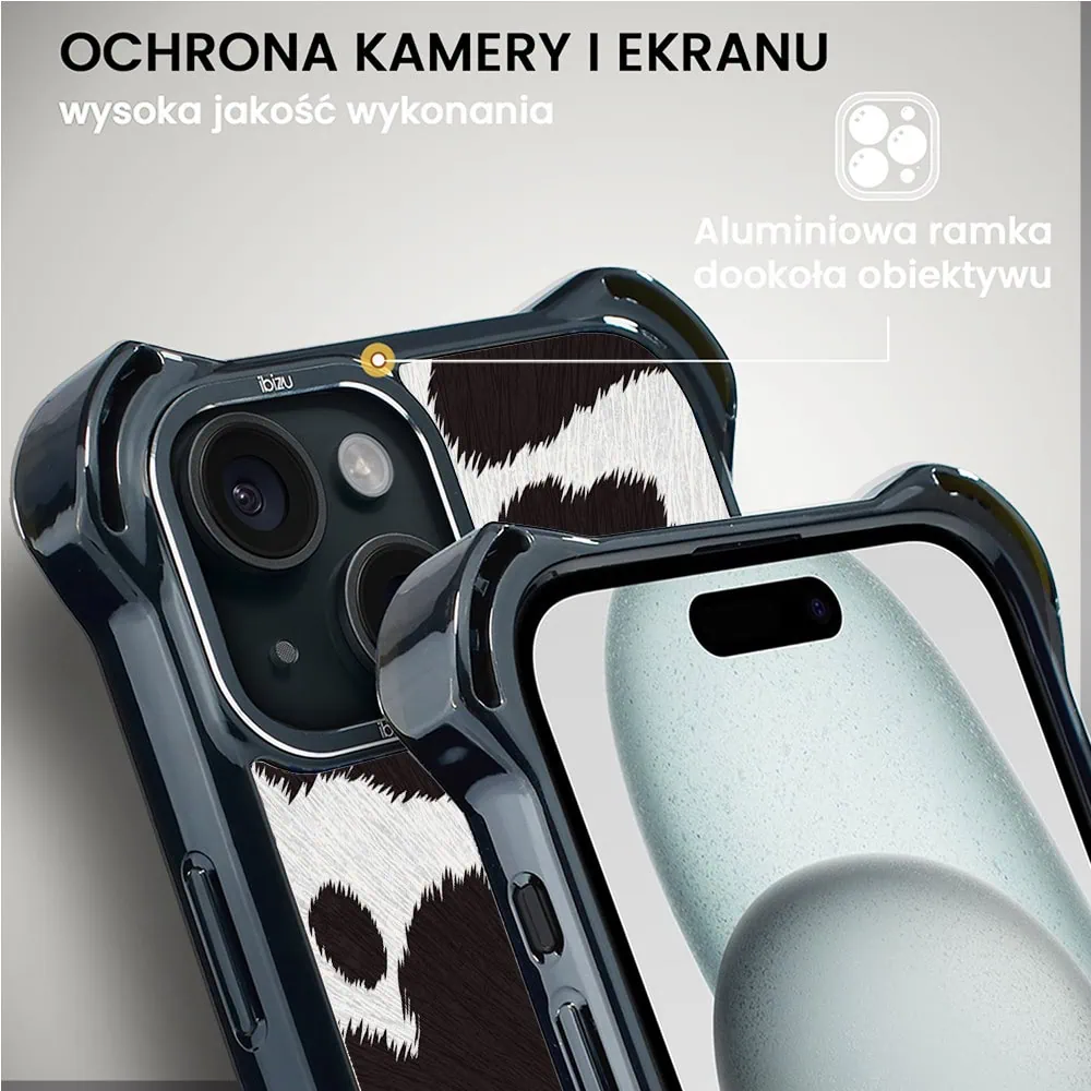 Etui do iPhone 15, Ibizu DropGuard Ultra z MagSafe, Zew Natury, Polska krowa