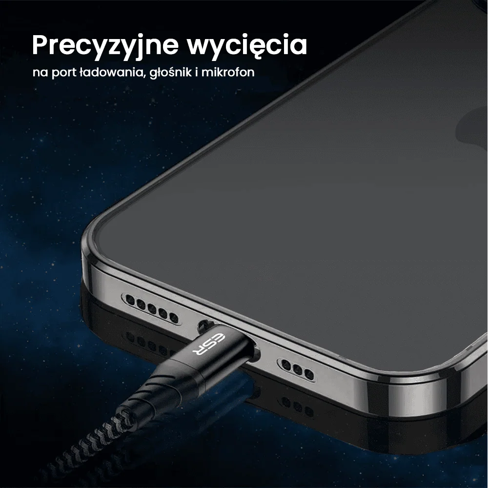 Etui do iPhone 15 JETech Simple Metallic Black, przeźroczyste z ramką w kolorze czarnym (OUTLET)