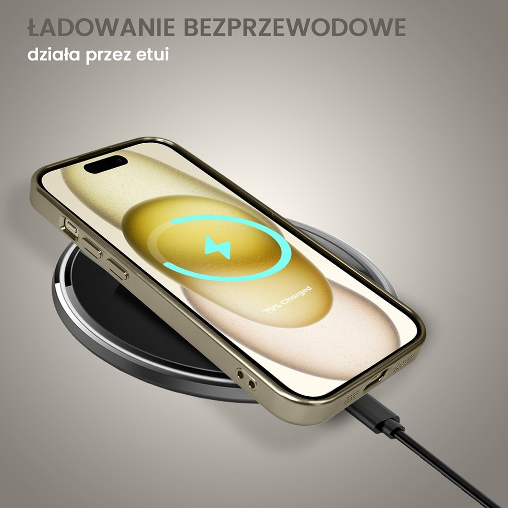 Etui do iPhone 15 MagSafe Luxury Protect przeźroczyste, z osłoną aparatu, Titanium Finish, naturalnie tytanowe