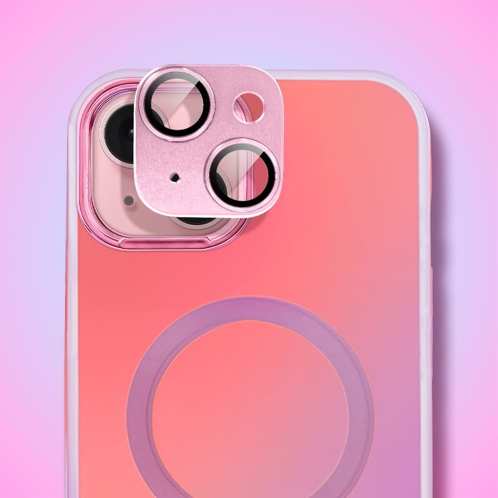 Etui do iPhone 15 MagSafe Miami Vibe, głęboki mieniący się kolor, różowe ombre (OUTLET)