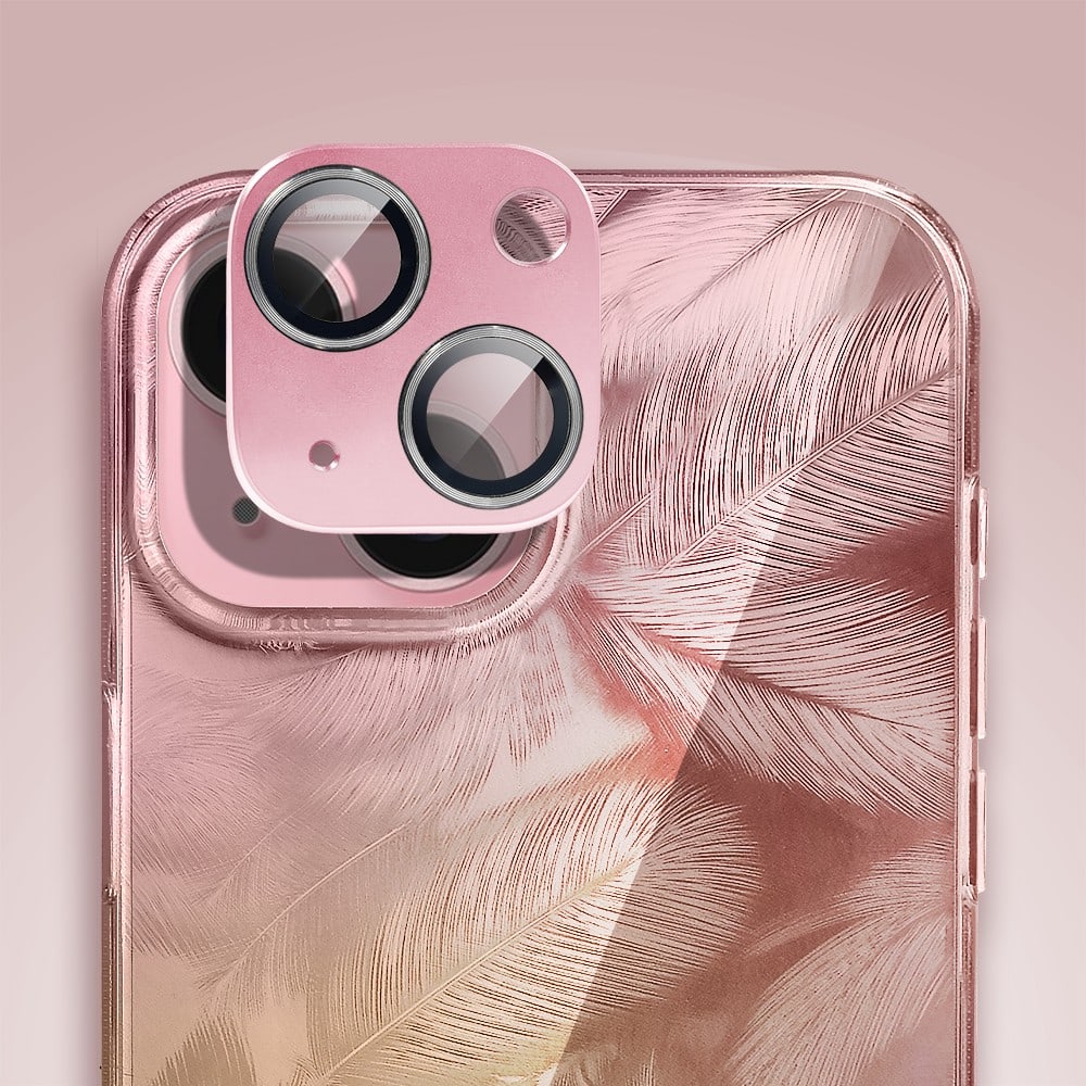 Etui do iPhone 15 Magic Feathers 3D, eleganckie piórka, różowe (OUTLET)