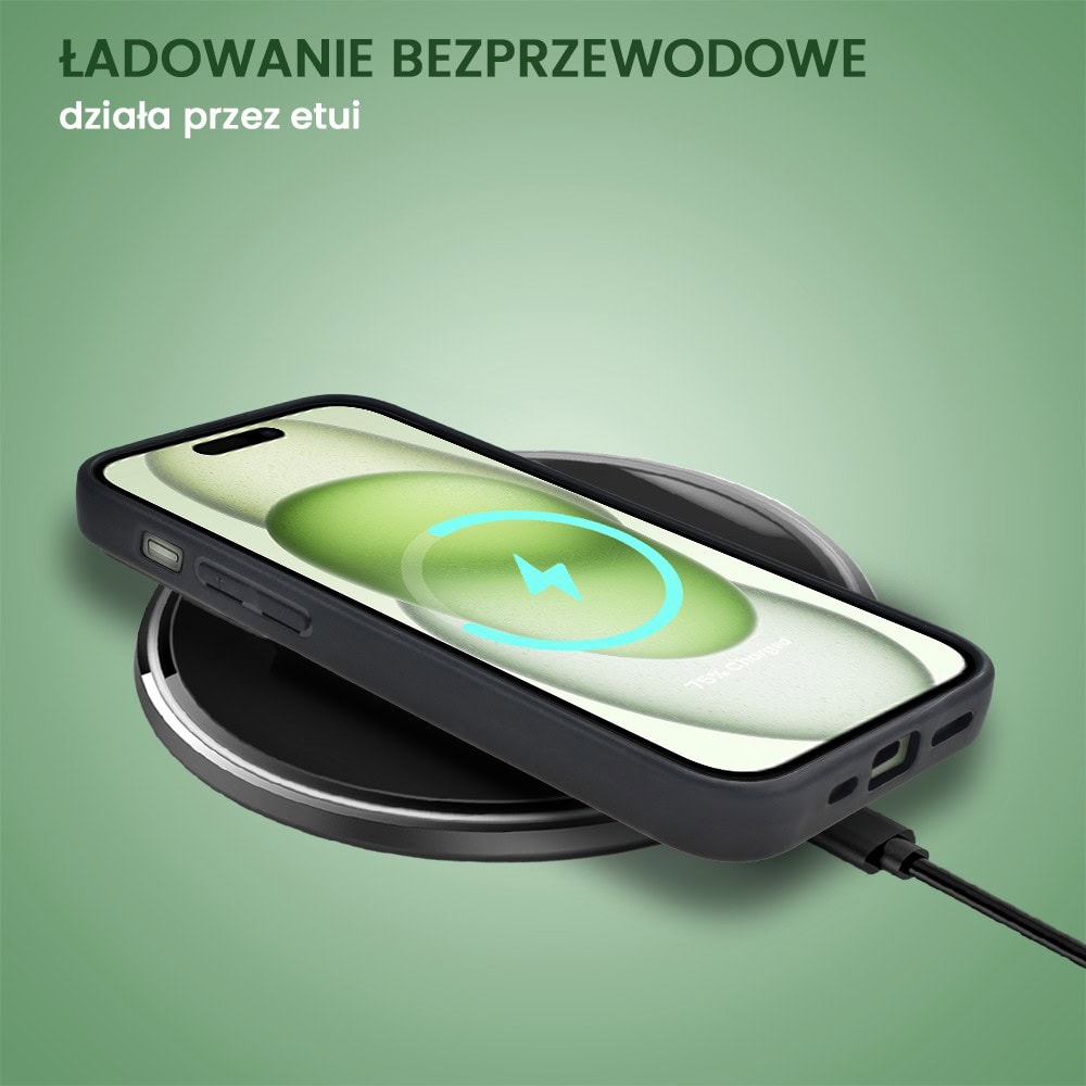 Etui do iPhone 15 Magsafe Camera Beam Stand pancerne, osłona kamery z podstawką, zielone