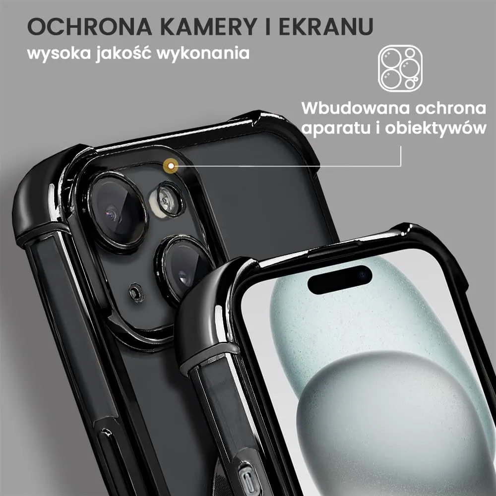 Etui do iPhone 15 Magsafe Luxury Anti-Shock Lens Protect, czarne (OUTLET)