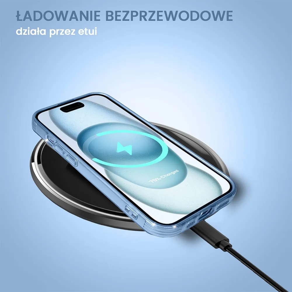 Etui do iPhone 15 Magsafe Simple Color, niebieskie