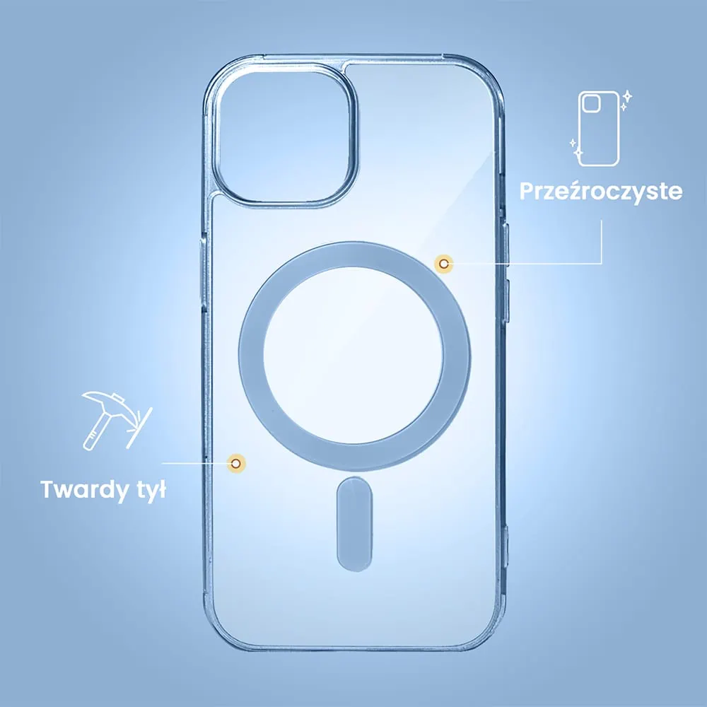 Etui do iPhone 15 Magsafe Simple Color, niebieskie