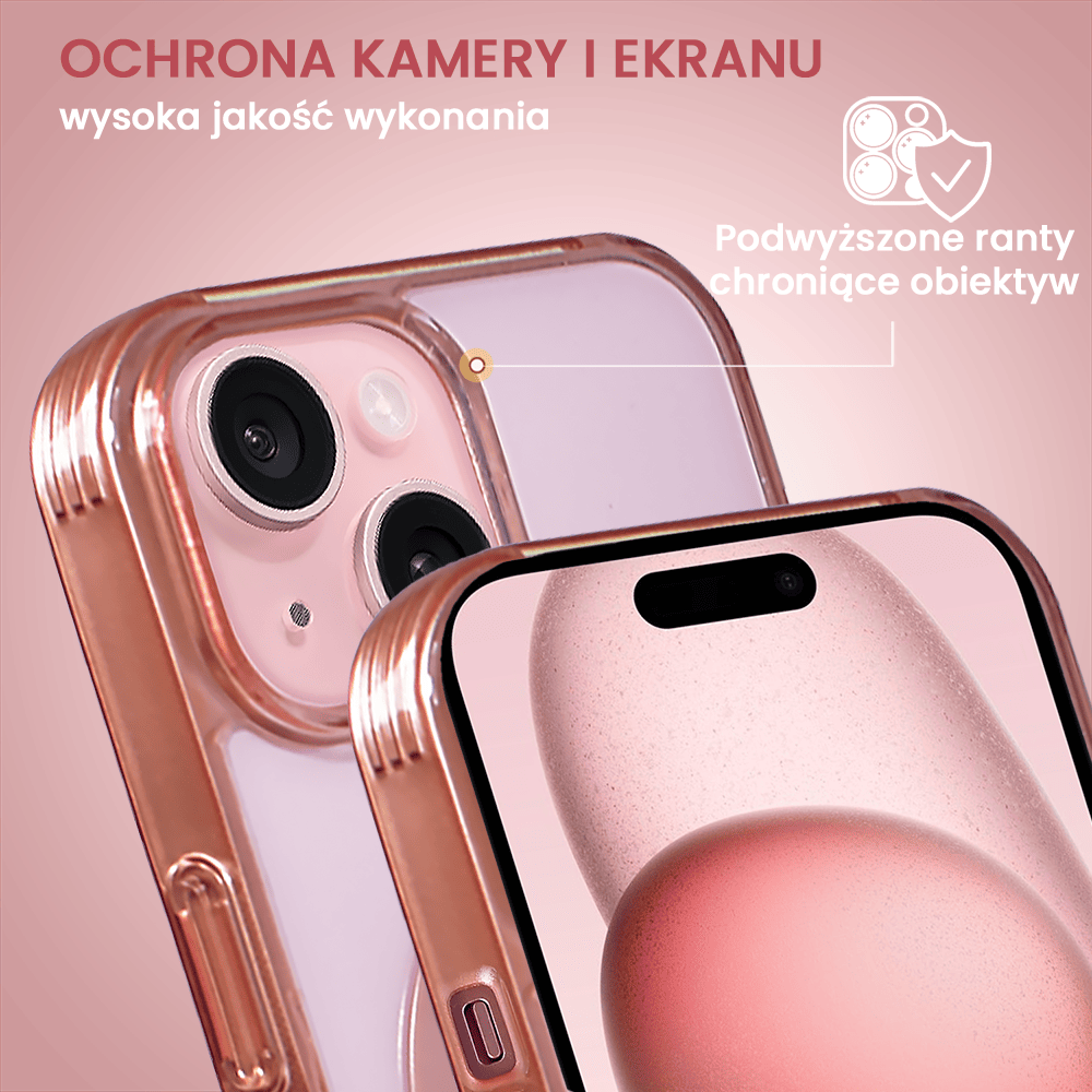 Etui do iPhone 15 Magsafe Simple Color, różowe