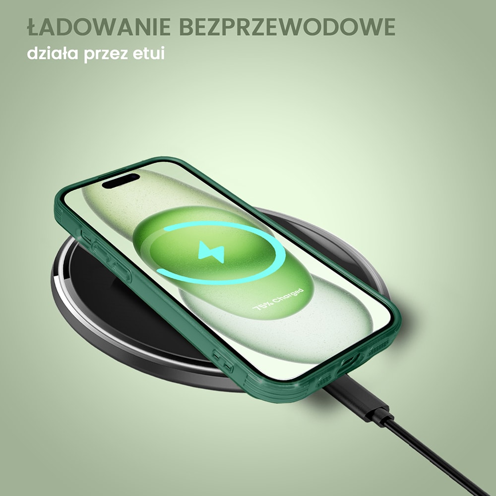 Etui do iPhone 15 Magsafe Simple Color, zielone