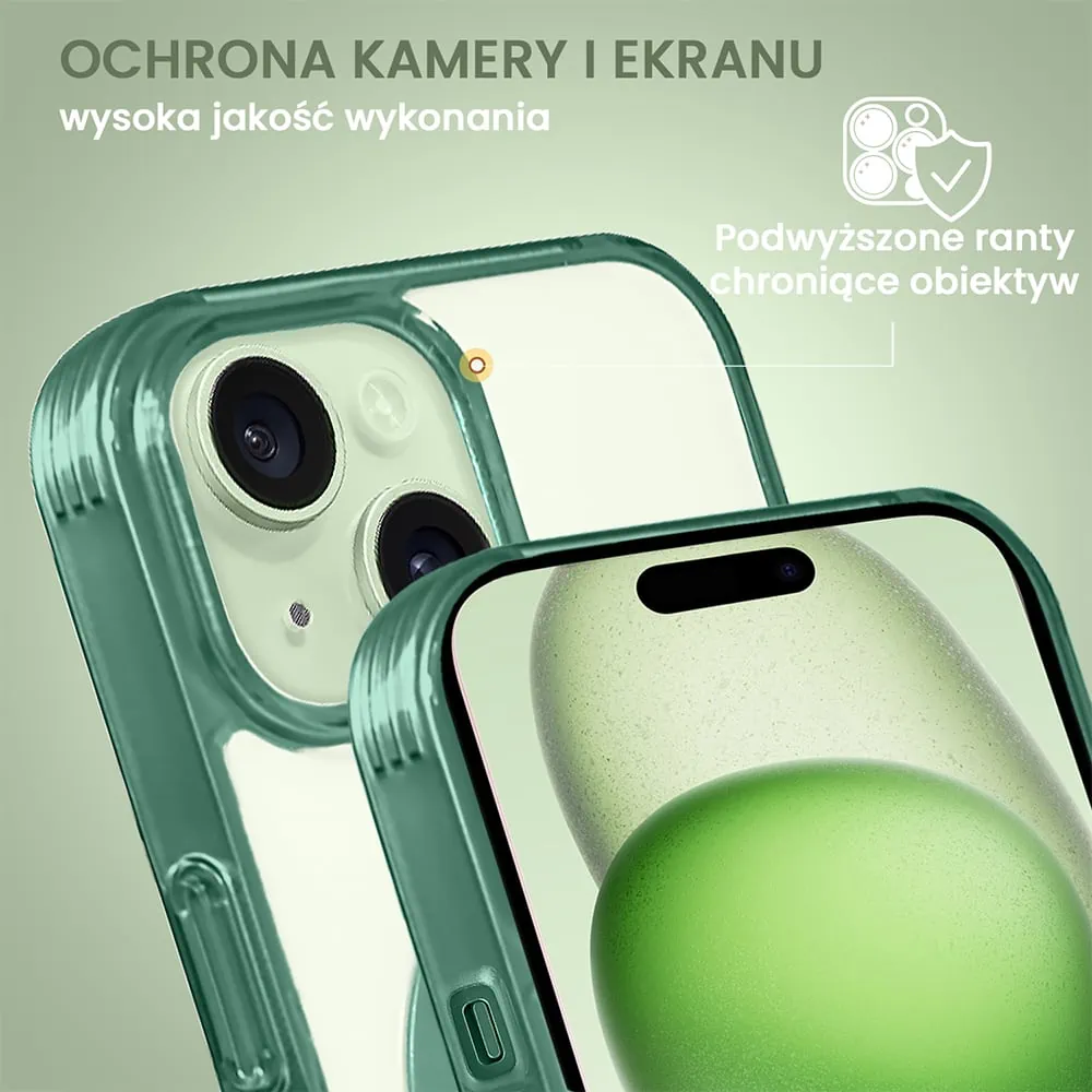 Etui do iPhone 15 Magsafe Simple Color, zielone