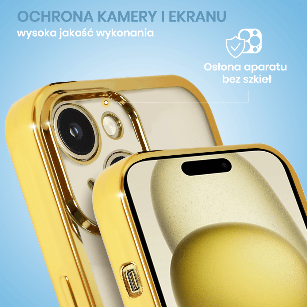 Etui do iPhone 15 Plus Magsafe Slim Crossbody, jak torebka, złote