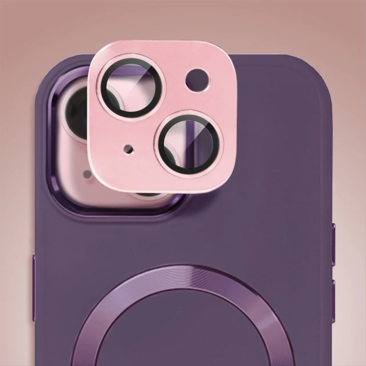 Etui do iPhone 15 Noble MagSafe Color, silikonowe, śliwkowe