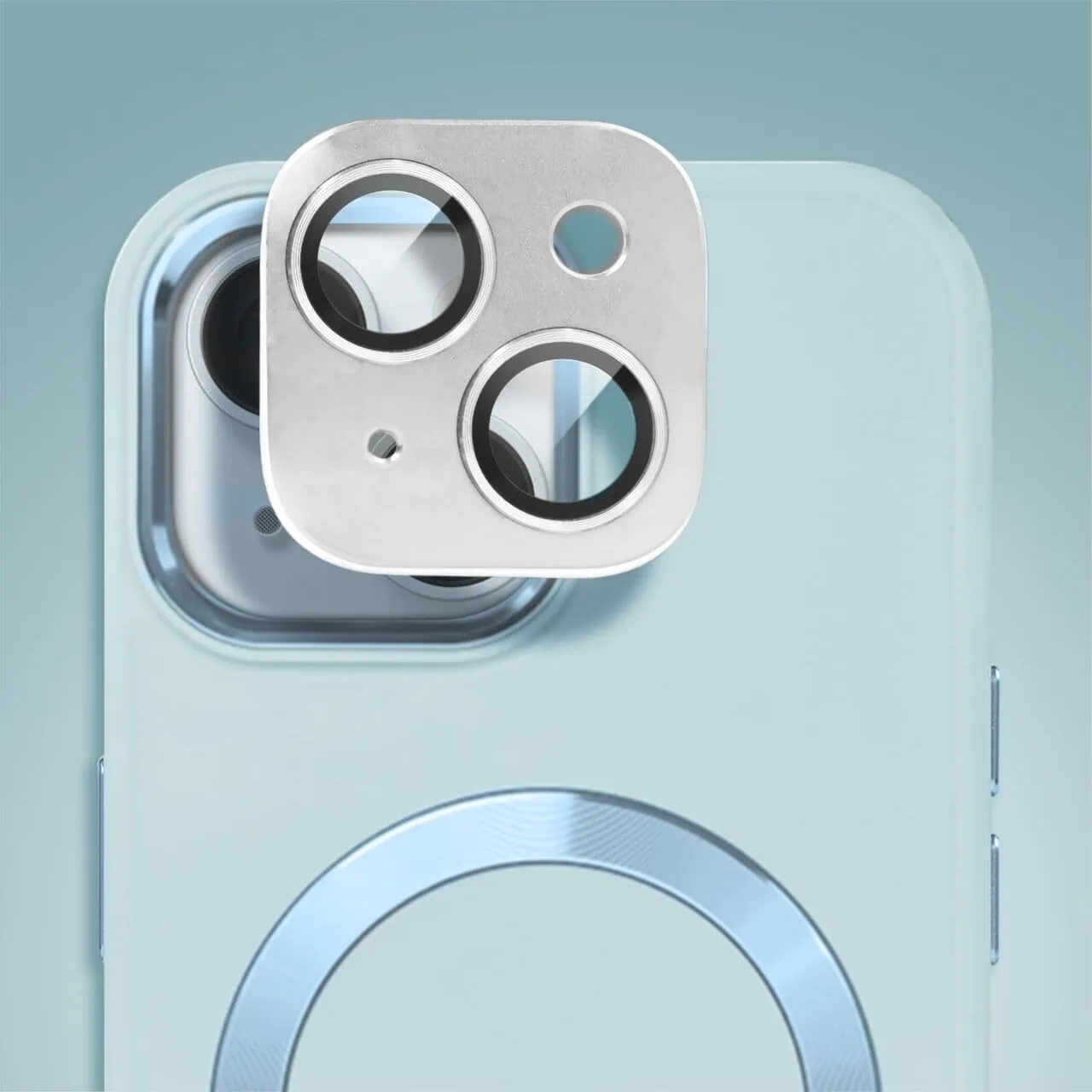 Etui do iPhone 15 Noble MagSafe Color, silikonowe, jasno niebieskie