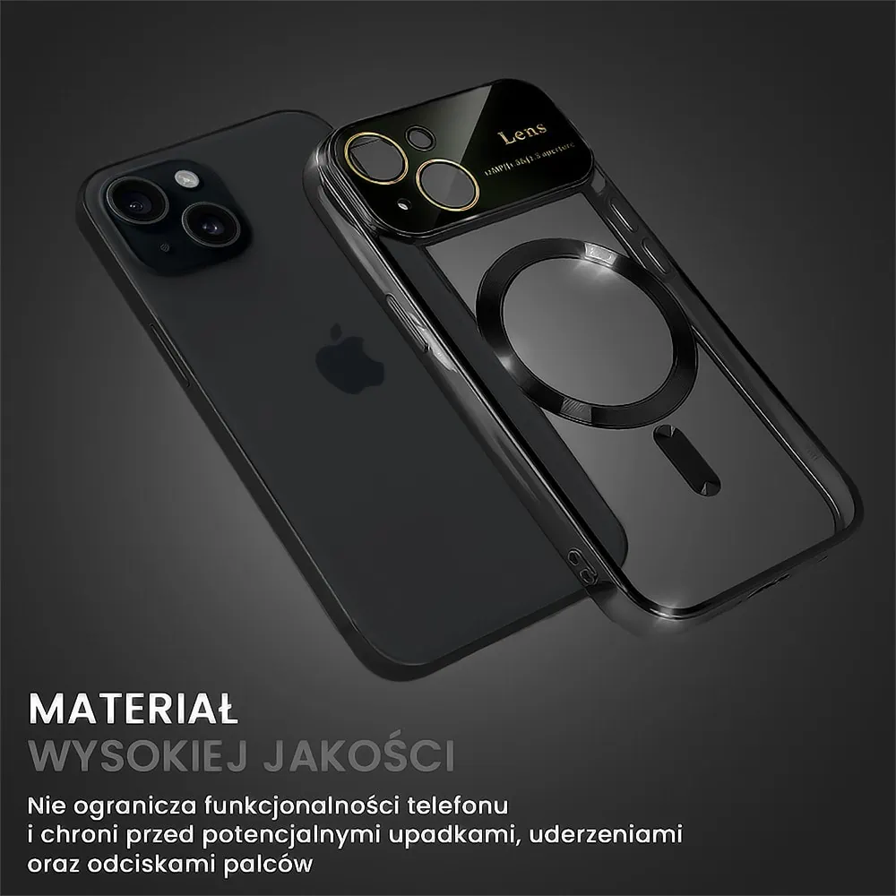 Etui do iPhone 15 Camera Beam Magsafe, czarne (OUTLET)