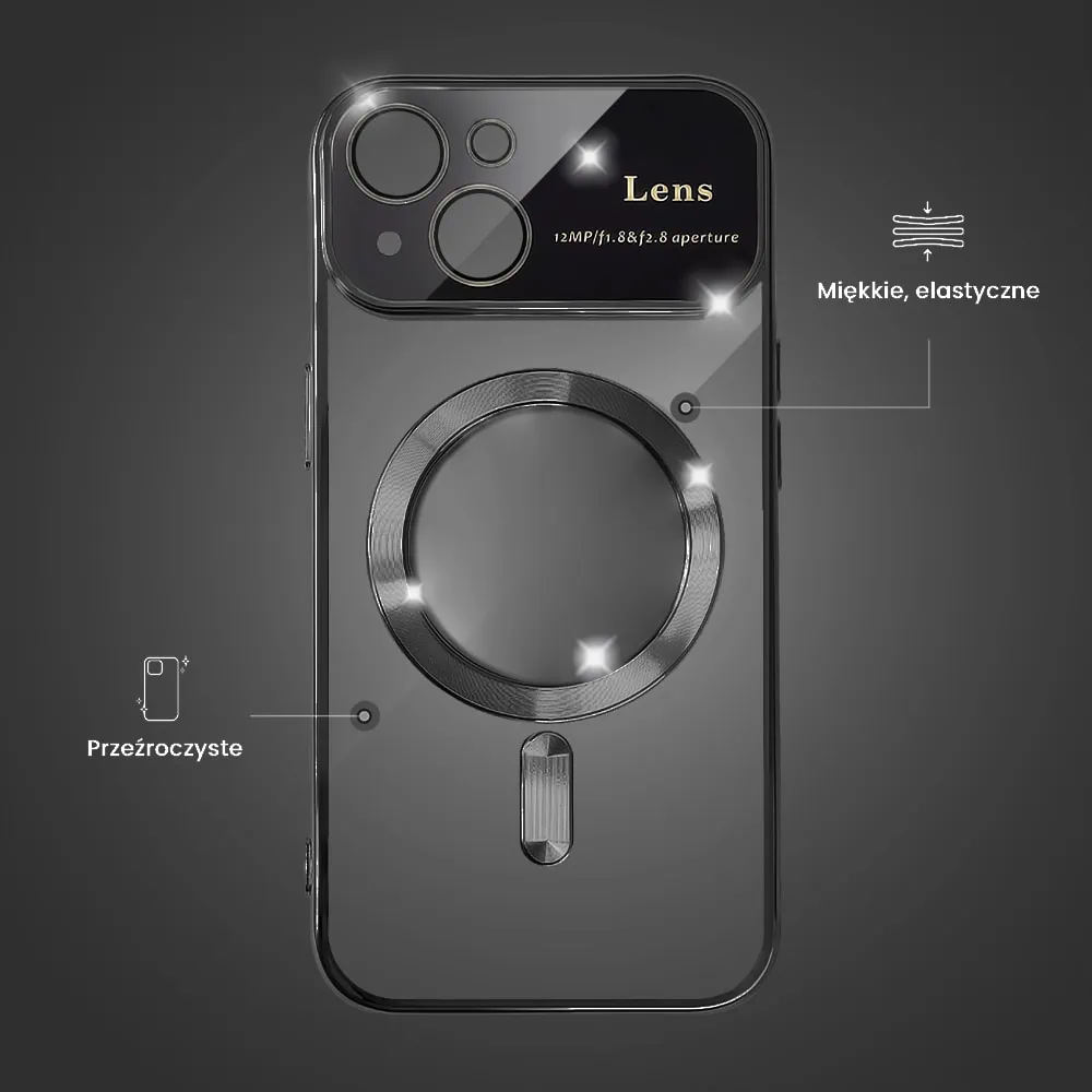 Etui do iPhone 15 Camera Beam Magsafe, czarne (OUTLET)