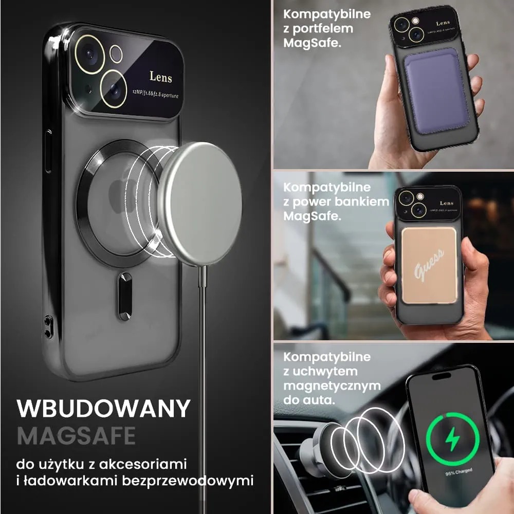 Etui do iPhone 15 Camera Beam Magsafe, czarne (OUTLET)
