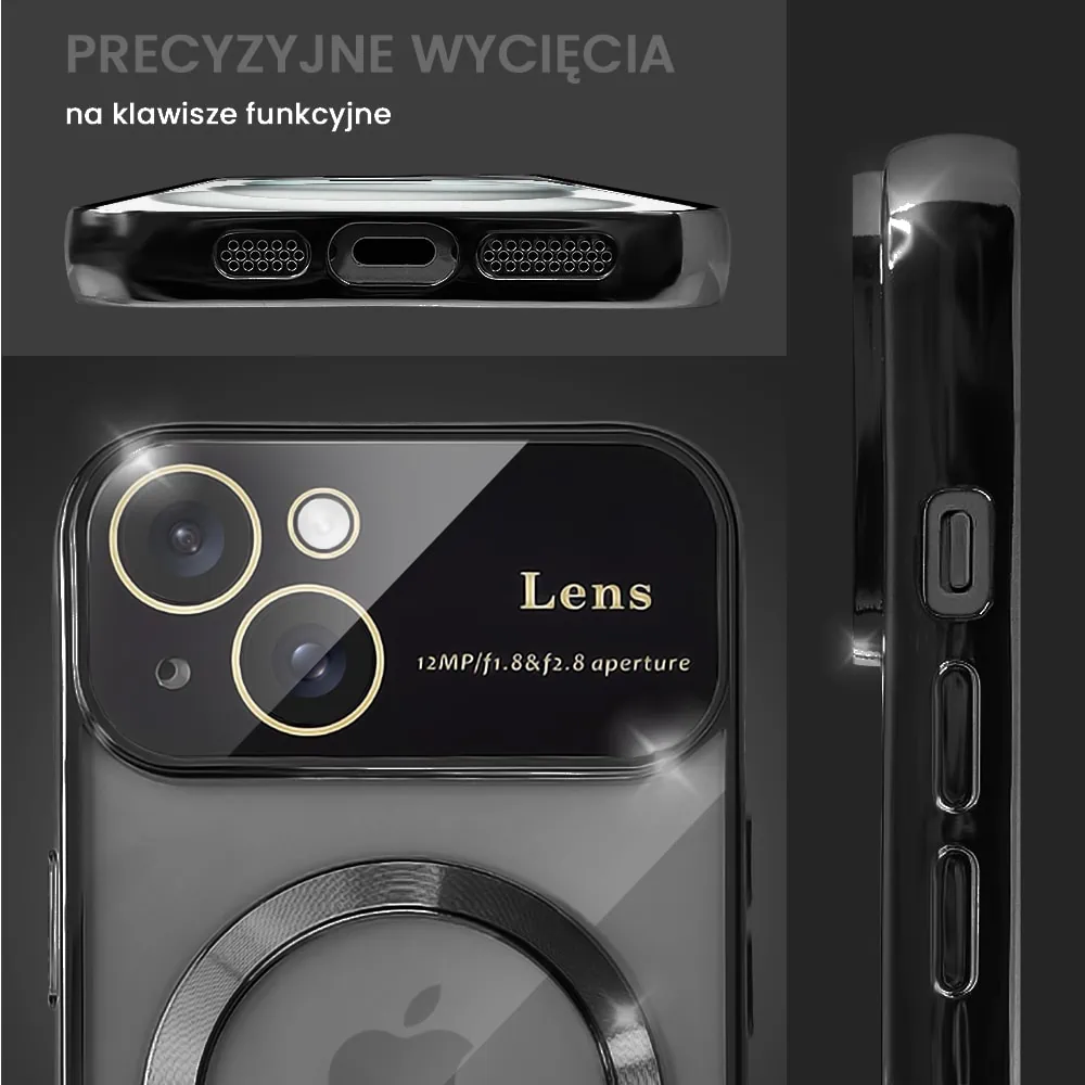 Etui do iPhone 15 Camera Beam Magsafe, czarne (OUTLET)