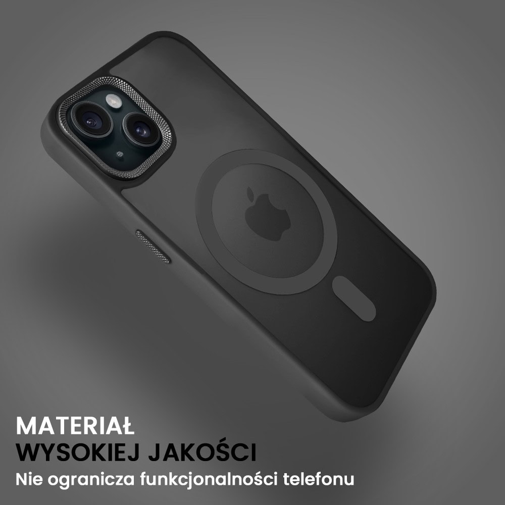 Etui do iPhone 15 Plus Color Flush Frame z MagSafe, czarne