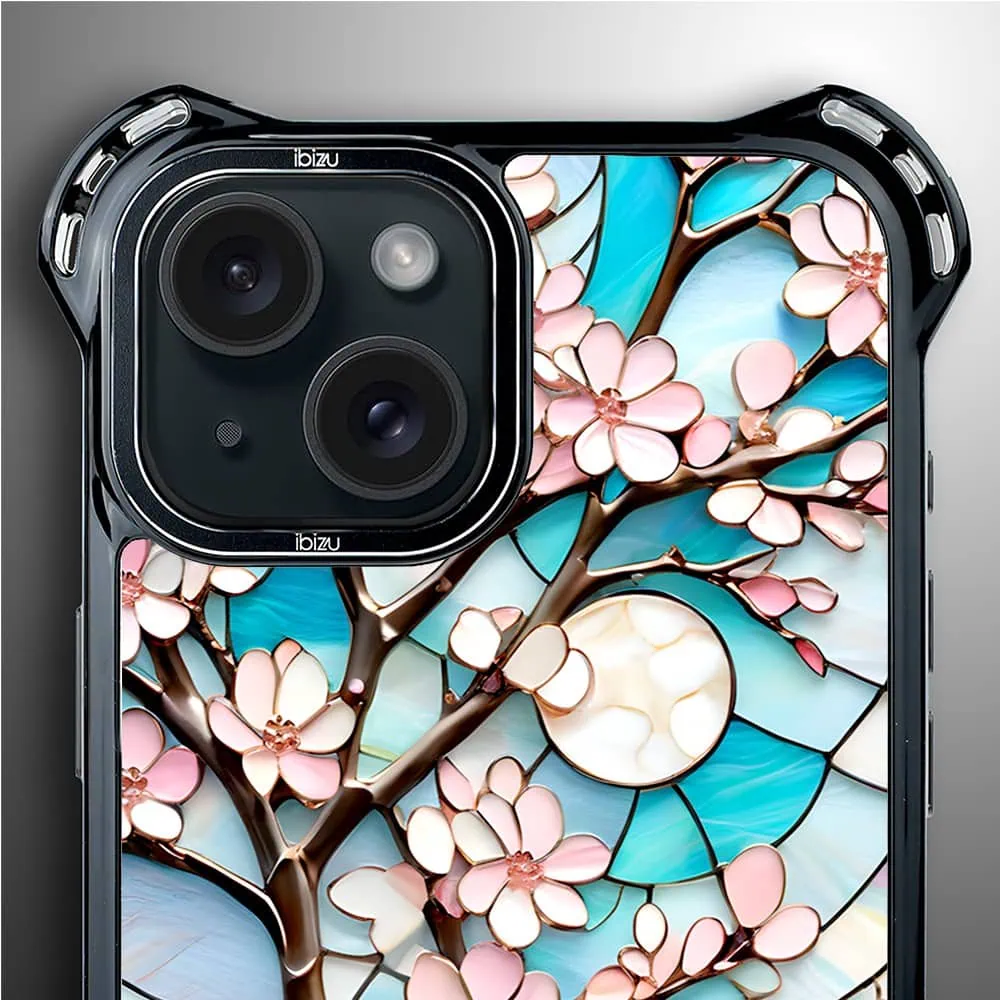Etui do iPhone 15 Plus, Ibizu DropGuard Ultra z MagSafe, Barwy Szkła, Księżycowa Wiśnia