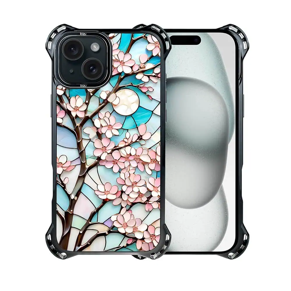 Etui do iPhone 15 Plus, Ibizu DropGuard Ultra z MagSafe, Barwy Szkła, Księżycowa Wiśnia