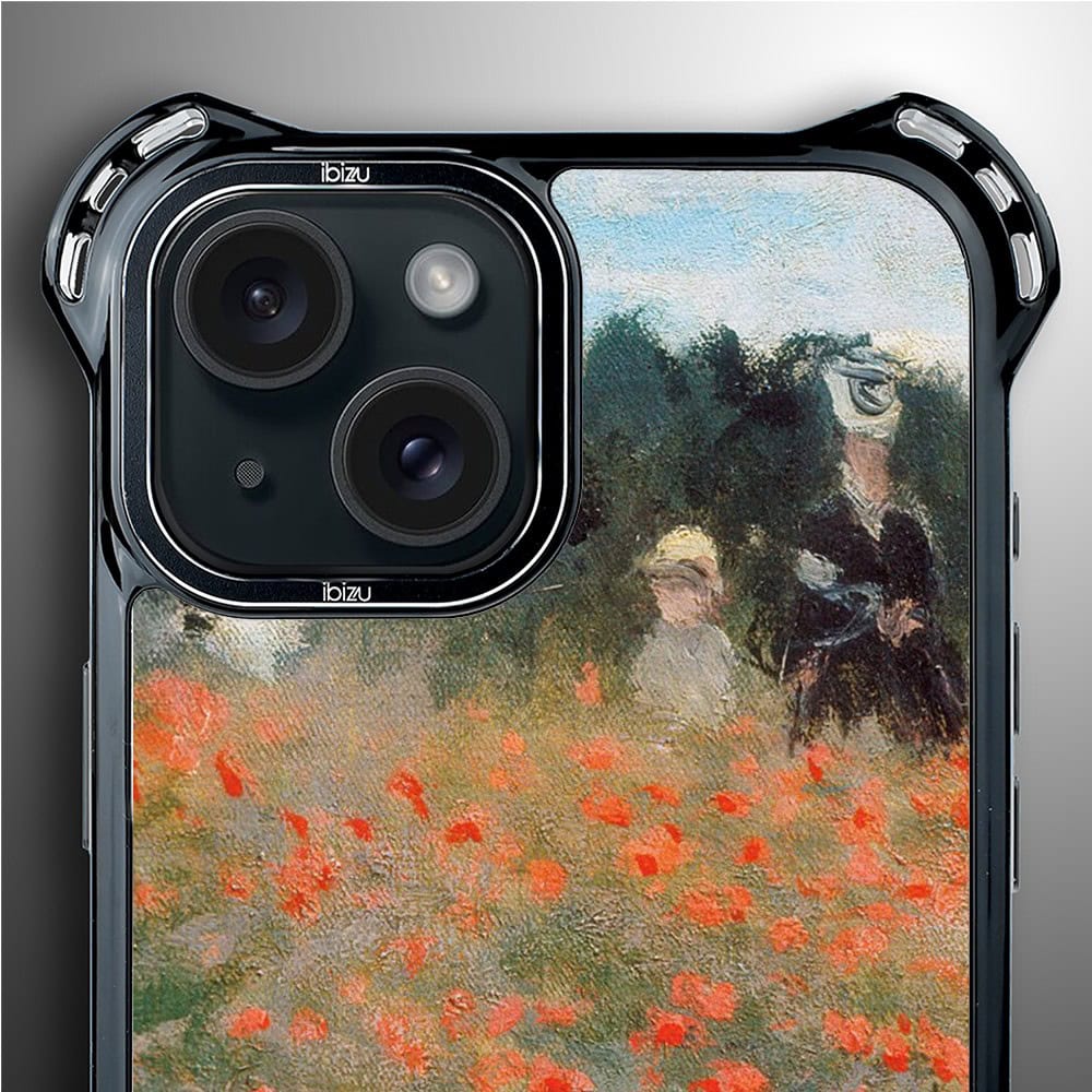 Etui do iPhone 15 Plus, Ibizu DropGuard Ultra z MagSafe, Claude Monet, pole maków