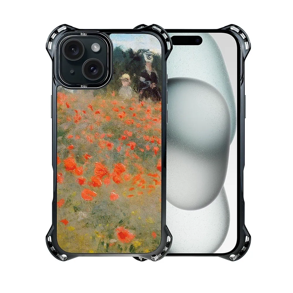 Etui do iPhone 15 Plus, Ibizu DropGuard Ultra z MagSafe, Claude Monet, pole maków