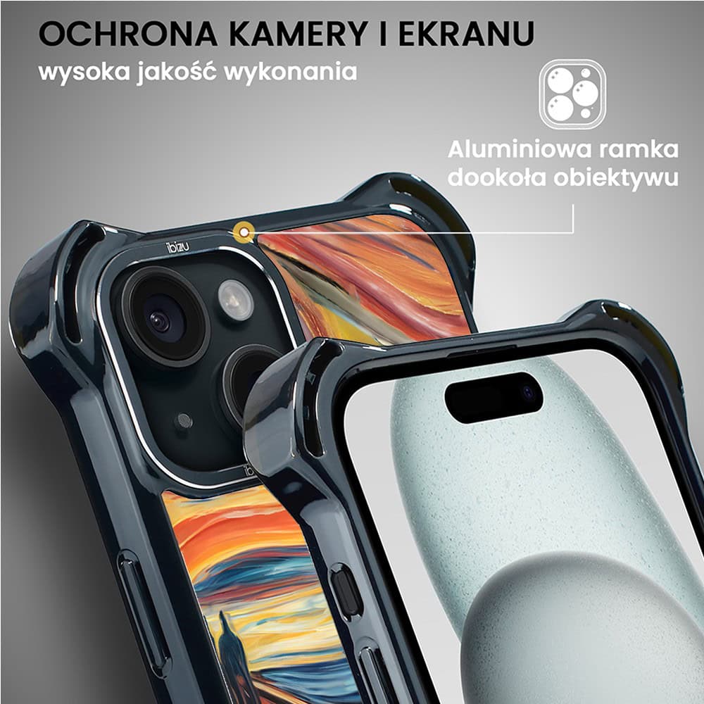 Etui do iPhone 15, Ibizu DropGuard Ultra z MagSafe, Edvard Munch, krzyk kota