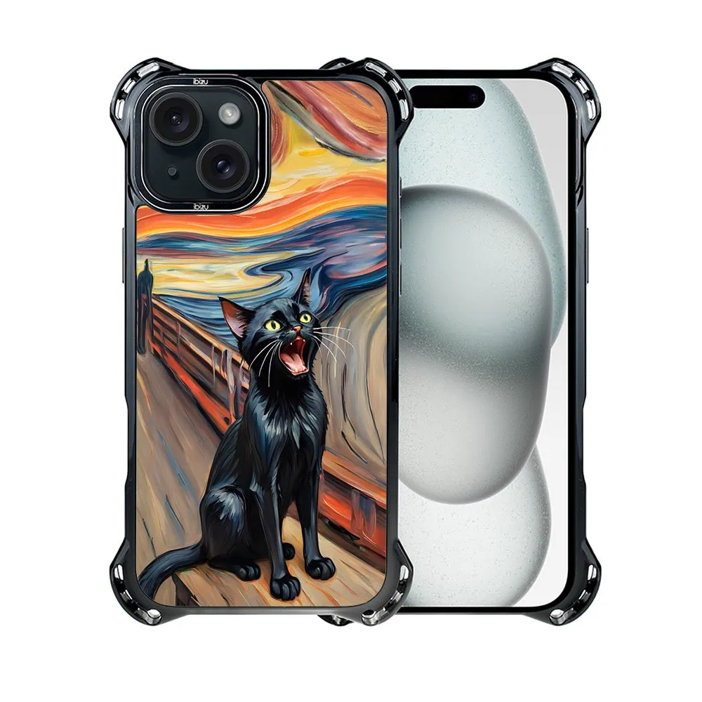 Etui do iPhone 15, Ibizu DropGuard Ultra z MagSafe, Edvard Munch, krzyk kota