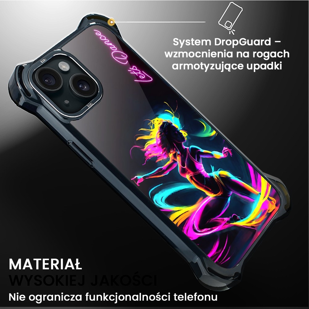 Etui do iPhone 15 Plus, Ibizu DropGuard Ultra z MagSafe, #ElectroMove, Taneczny rytm