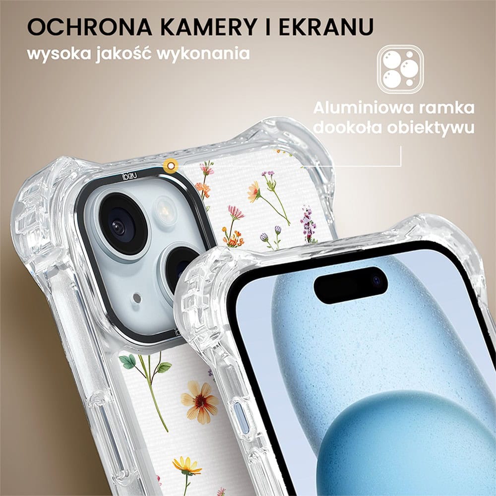 Etui do iPhone 15 Plus, Ibizu DropGuard Ultra z MagSafe, Pastel Bloom, Letni bukiet
