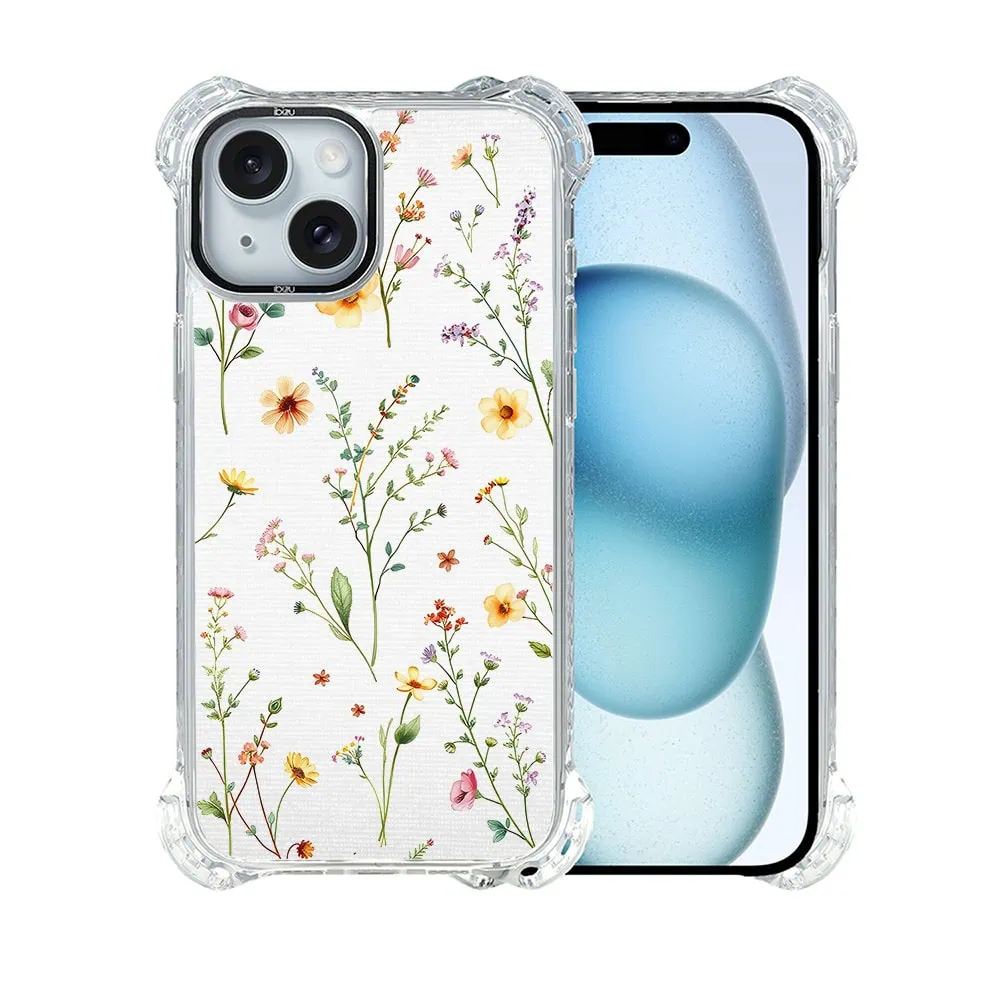 Etui do iPhone 15 Plus, Ibizu DropGuard Ultra z MagSafe, Pastel Bloom, Letni bukiet