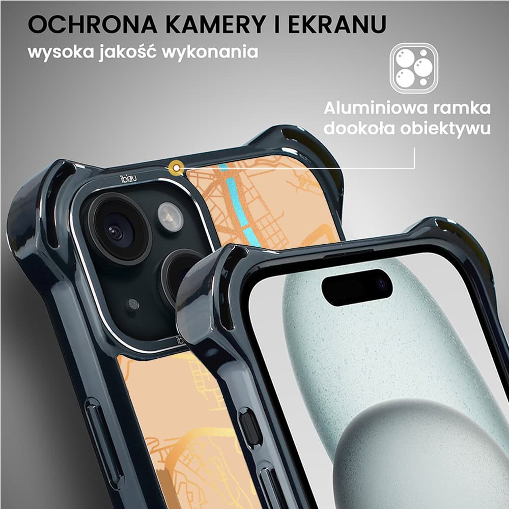 Etui do iPhone 15, Ibizu DropGuard Ultra z MagSafe, Mapy Świata, Rome