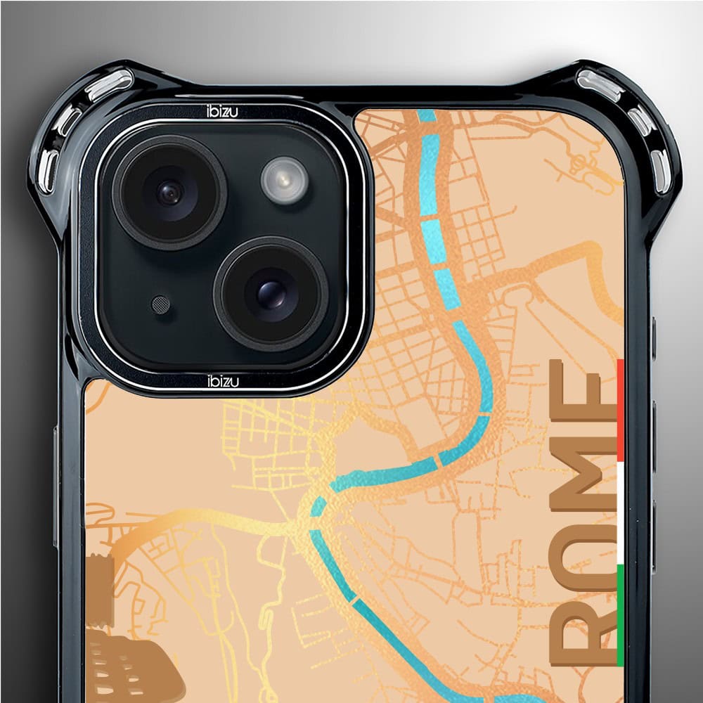 Etui do iPhone 15, Ibizu DropGuard Ultra z MagSafe, Mapy Świata, Rome