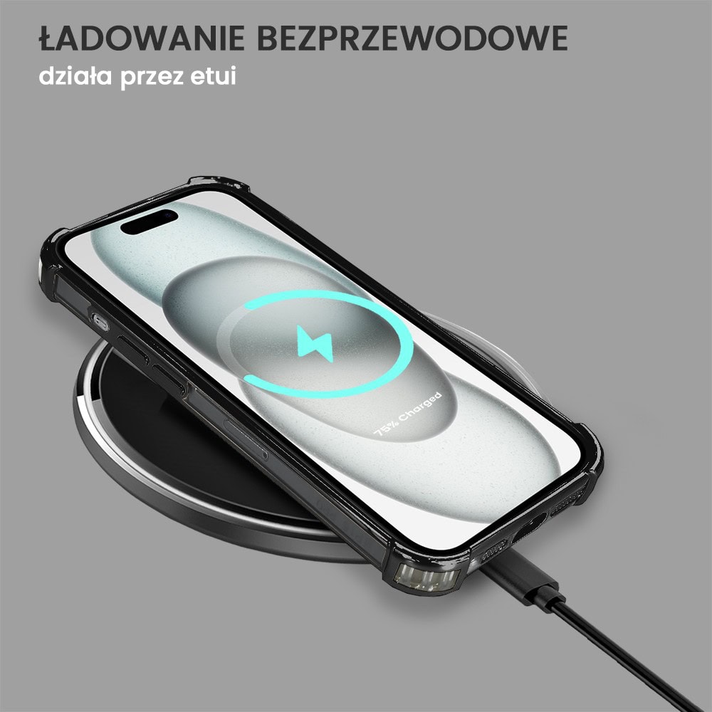 Etui do iPhone 15 Magsafe Luxury Anti-Shock Lens Protect, czarne