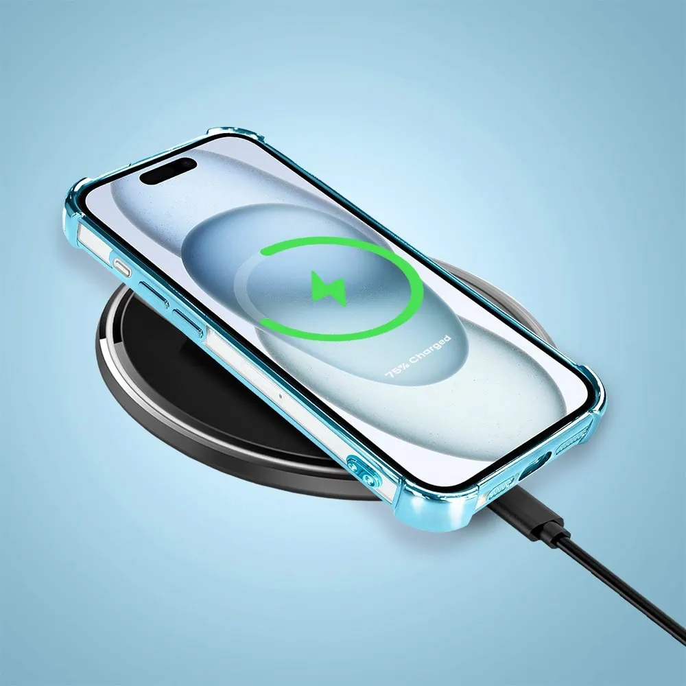 Etui do iPhone 15 Plus Magsafe Luxury Anti-Shock Lens Protect, morskie
