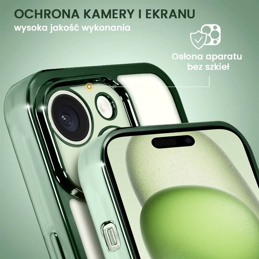Etui do iPhone 15 Plus Magsafe Slim Crossbody, jak torebka, zielone