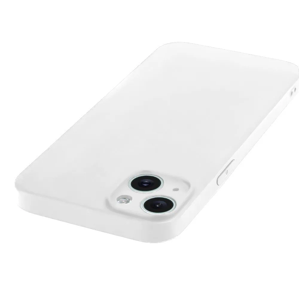 Etui do iPhone 15 Plus silikonowe z mikrofibrą soft touch z osłoną na aparat, białe alabastrowe