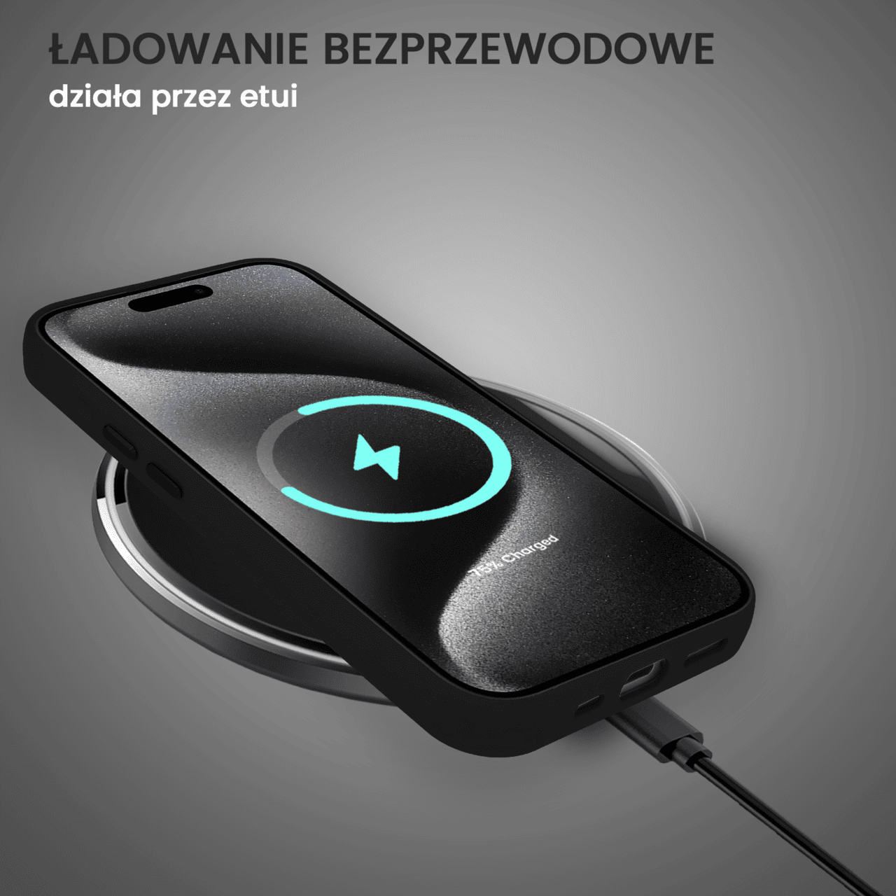 Etui do iPhone 15 Pro Max Arctic Stand, półprzeźroczyste, z osłoną aparatu i podstawką, czarne