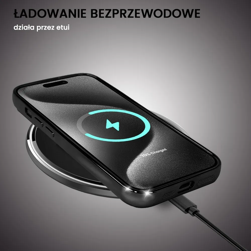 Etui do iPhone 15 Pro Camera Beam Magsafe, czarno-grafitowe (OUTLET)