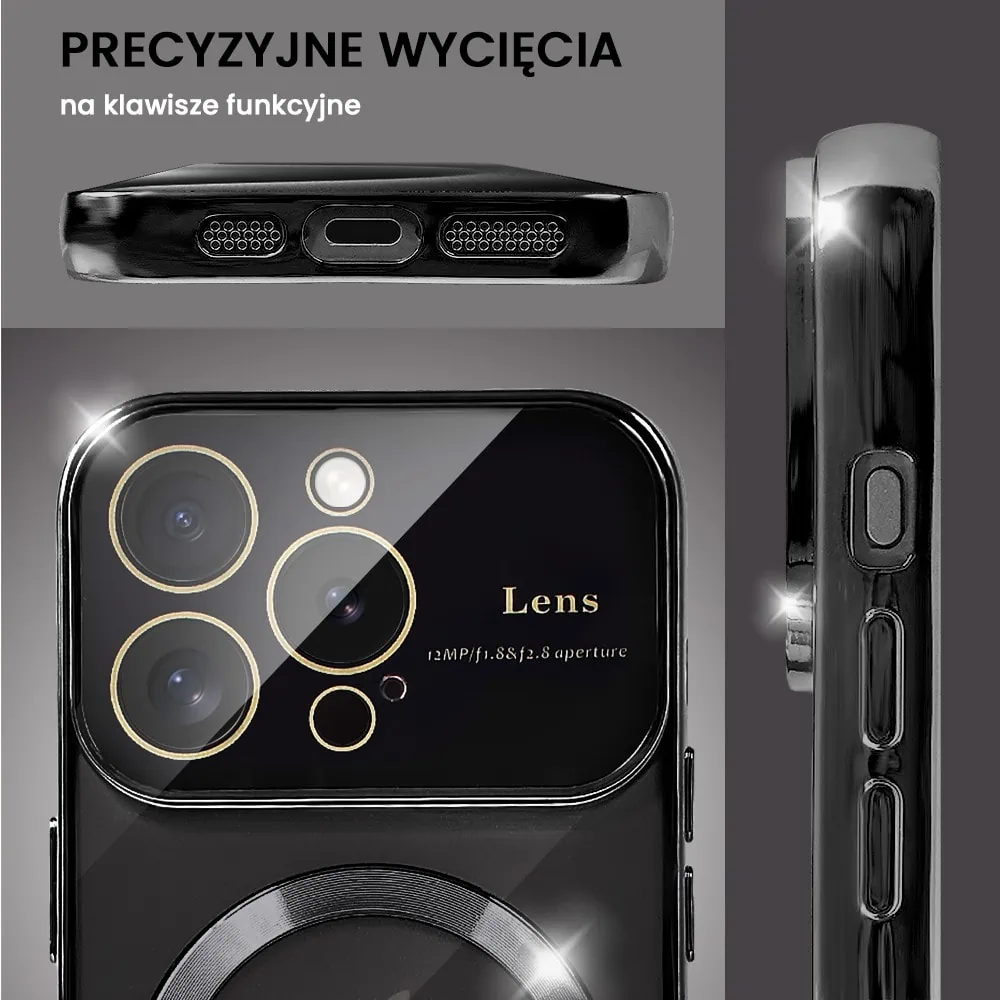 Etui do iPhone 15 Pro Camera Beam Magsafe, czarno-grafitowe (OUTLET)