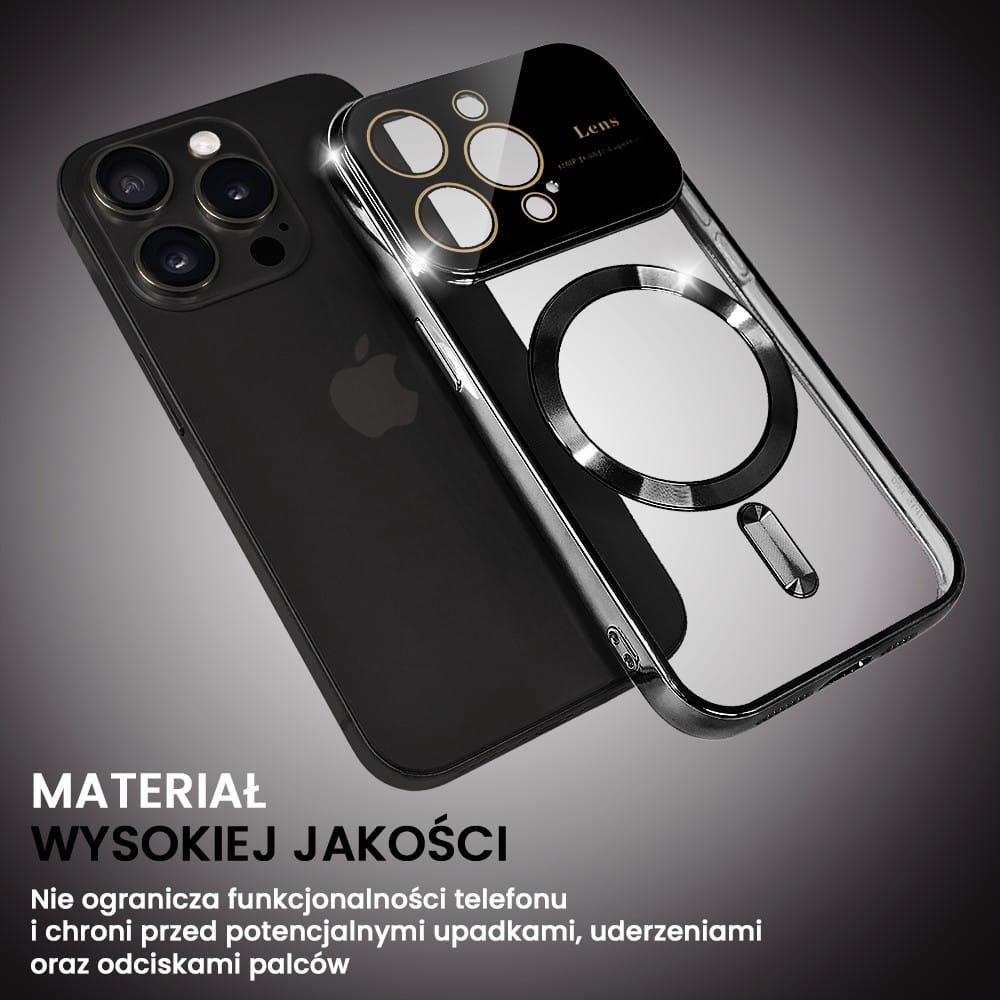 Etui do iPhone 15 Pro Camera Beam Magsafe, czarno-grafitowe (OUTLET)