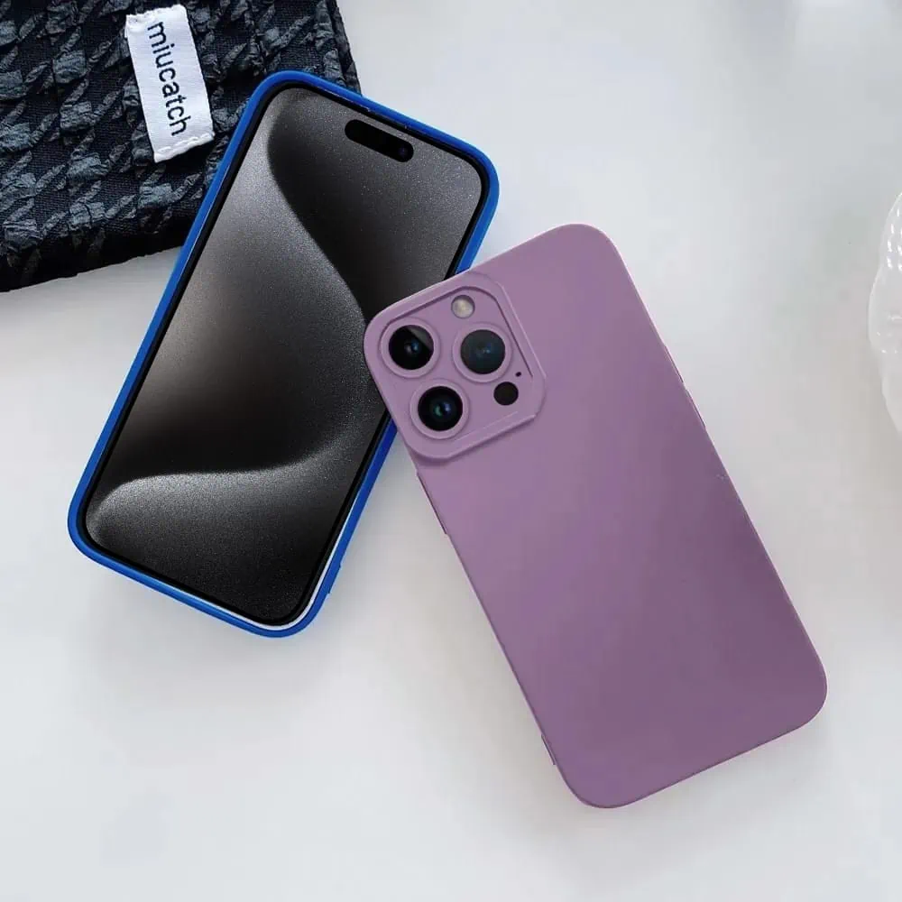 Etui do iPhone 15 Pro Camera High PRO original silikonowe, fioletowe